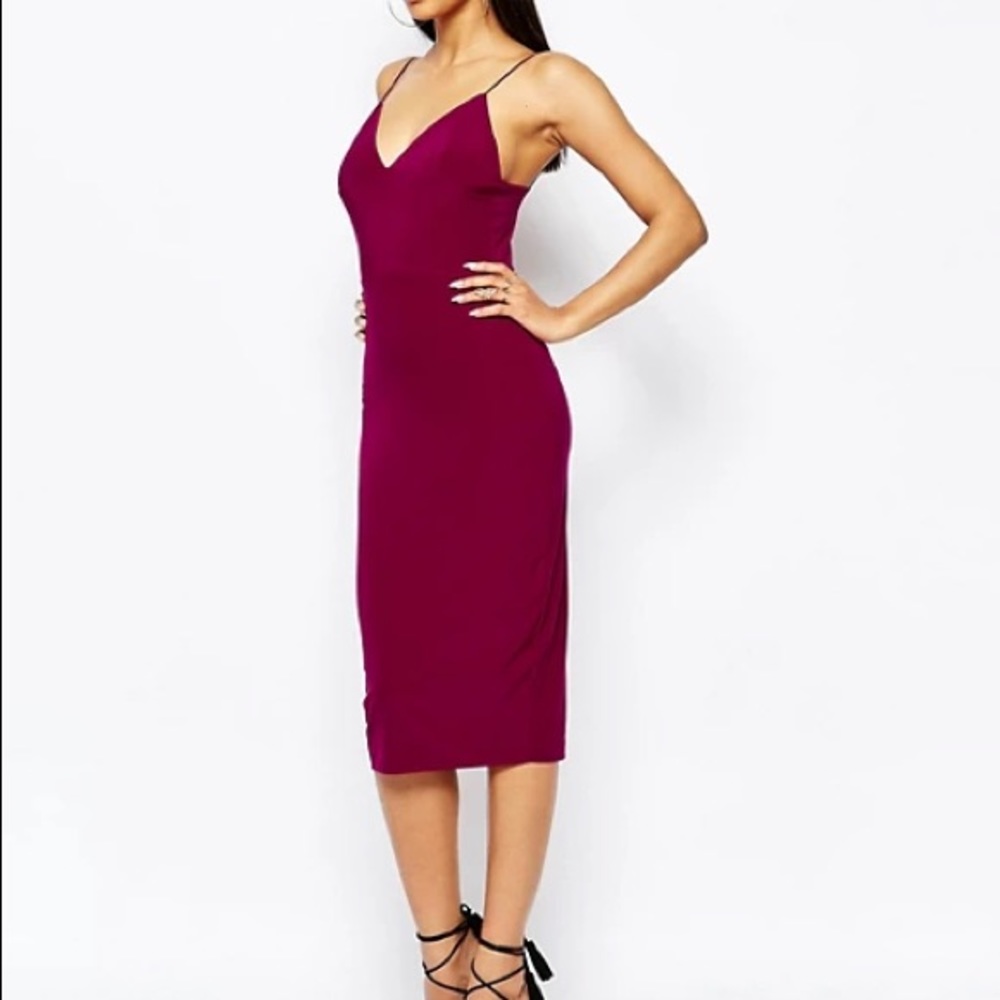 Missguided Slinky Strappy Midi Dress